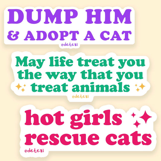 Hot Girls Love Cats | Sticker Pack - Detezi Designs - 