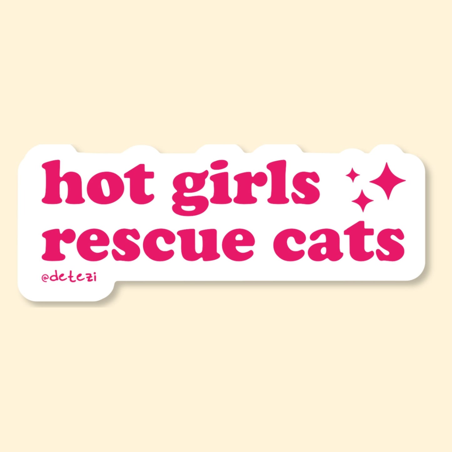 Hot Girls Rescue Cats | Vinyl Sticker - Detezi Designs-