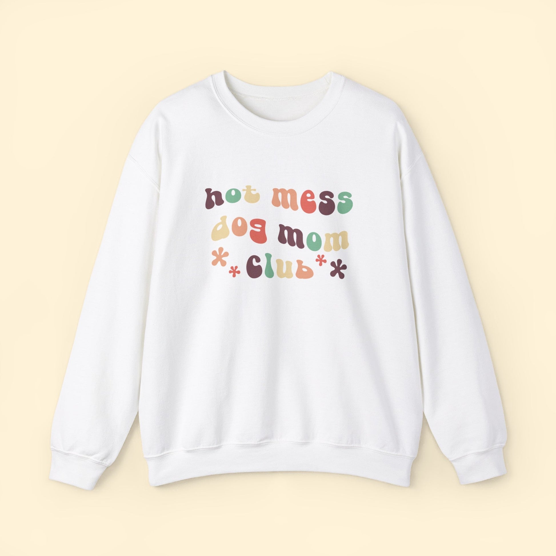 Hot Mess Dog Mom Club | Crewneck Sweatshirt - Detezi Designs - 25229664023136978692