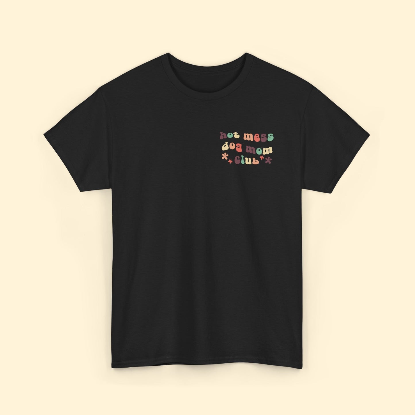 Hot Mess Dog Mom Club | Pocket Print | Unisex T - shirt - Detezi Designs - 29712127644003219731