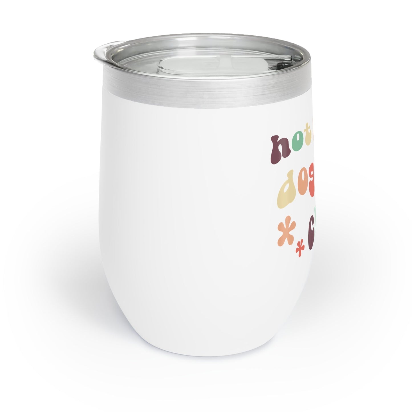 Hot Mess Dog Mom Club | Wine Tumbler - Detezi Designs - 12003842915196456974