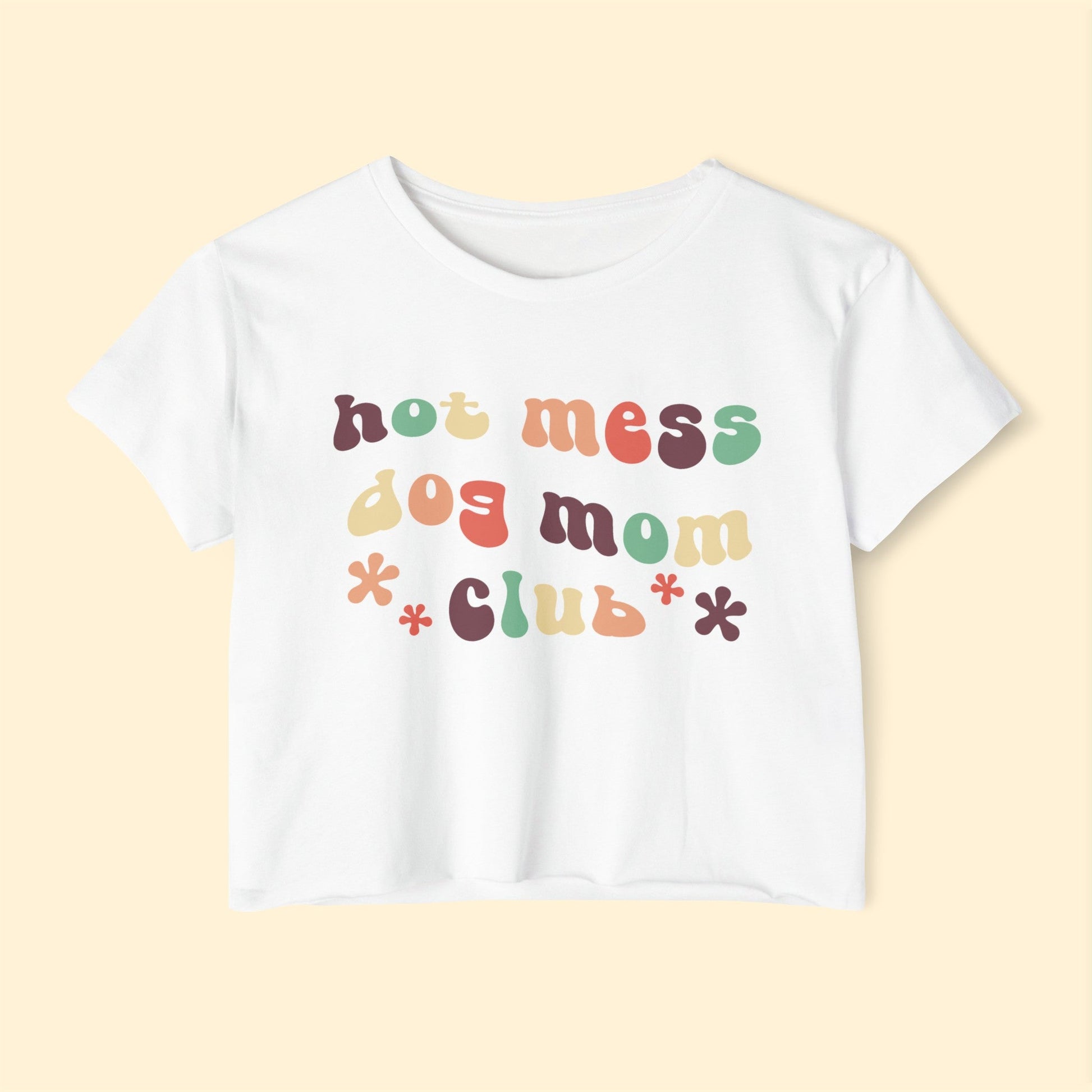 Hot Mess Dog Mom Club | Women's Festival Crop Top - Detezi Designs - 26655838112455316491