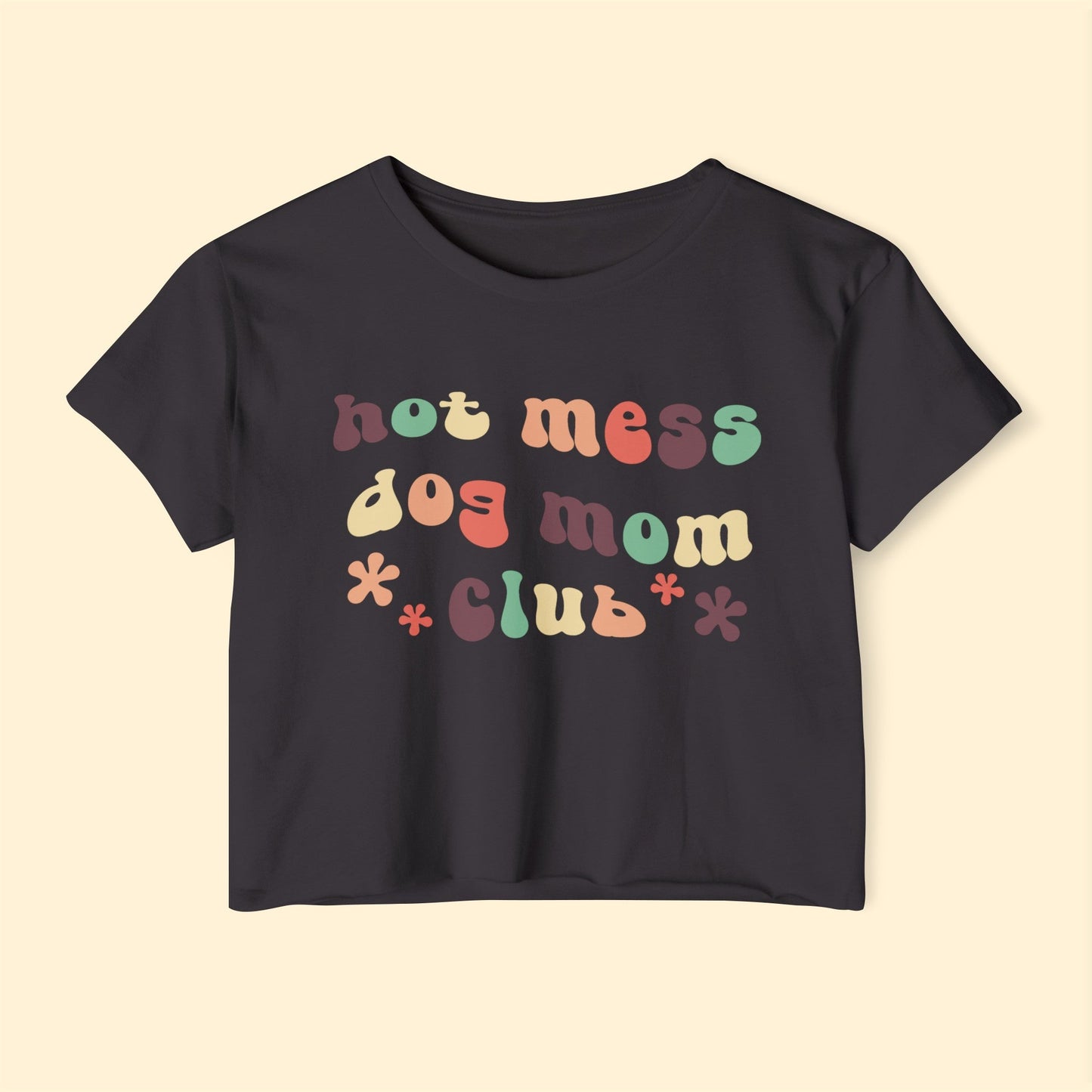 Hot Mess Dog Mom Club | Women's Festival Crop Top - Detezi Designs - 44020535878252330762