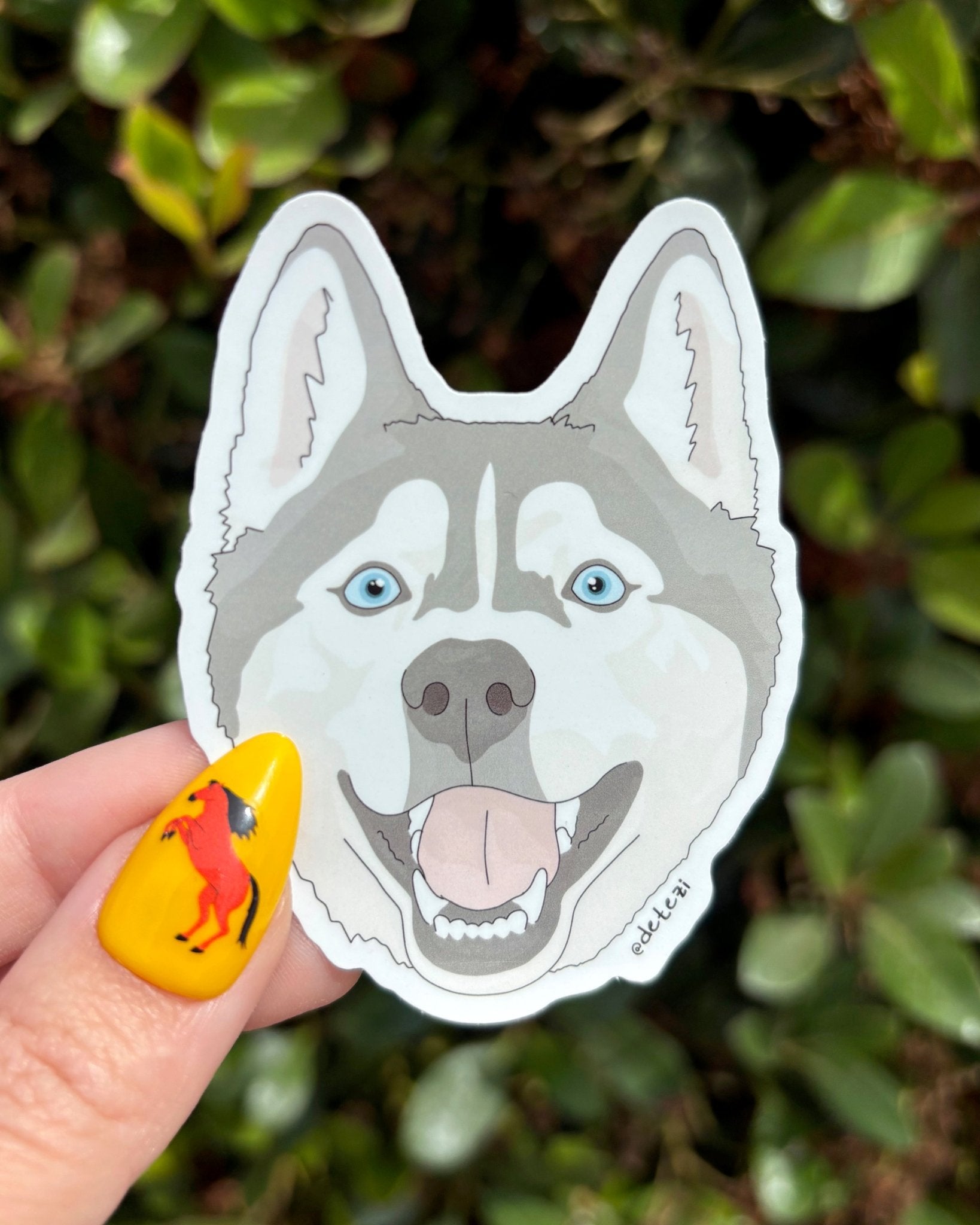 Husky Face | Vinyl Sticker - Detezi Designs - 