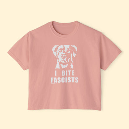 I Bite Fascists | Comfort Colors Boxy Tee - Detezi Designs - 32009718388300994460