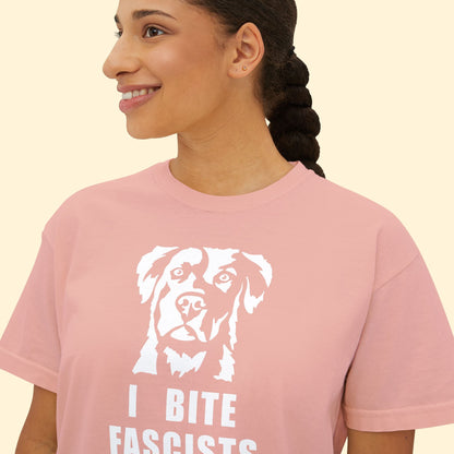 I Bite Fascists | Comfort Colors Boxy Tee - Detezi Designs - 32009718388300994460