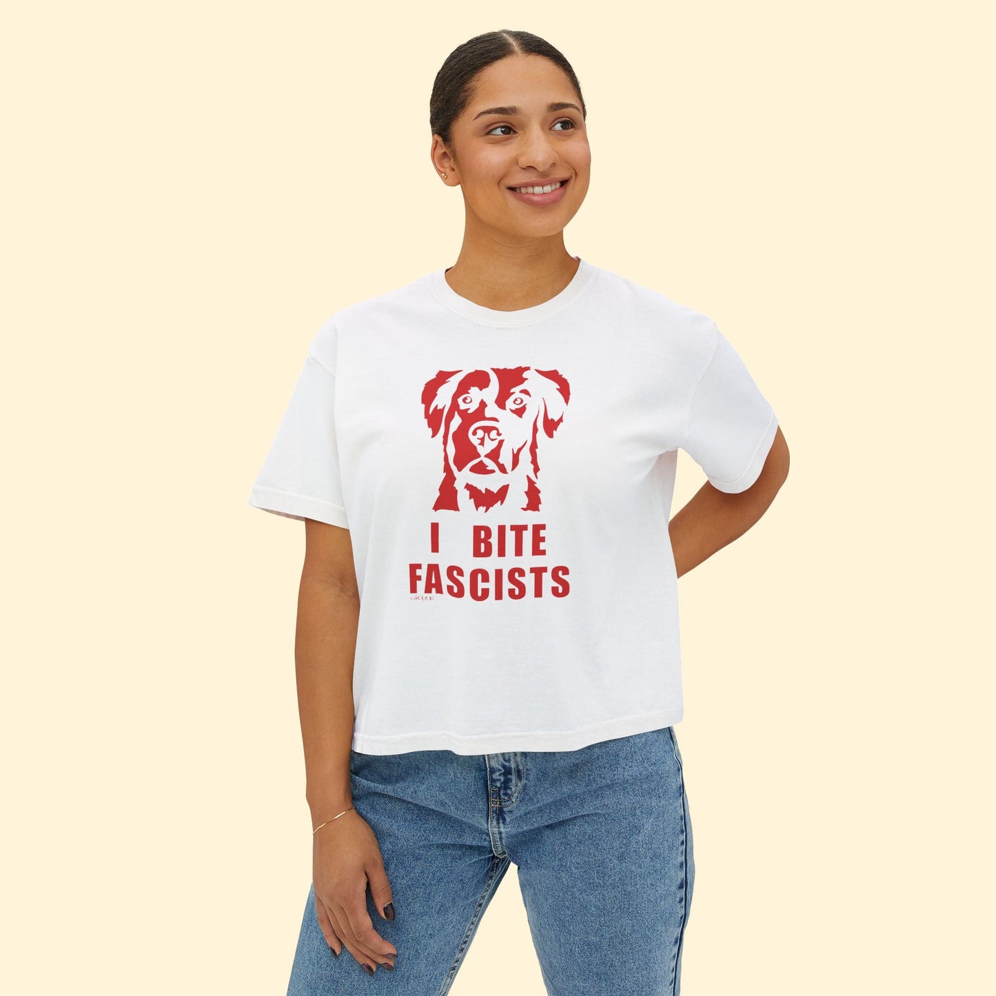 I Bite Fascists | Comfort Colors Boxy Tee - Detezi Designs - 32009718388300994460