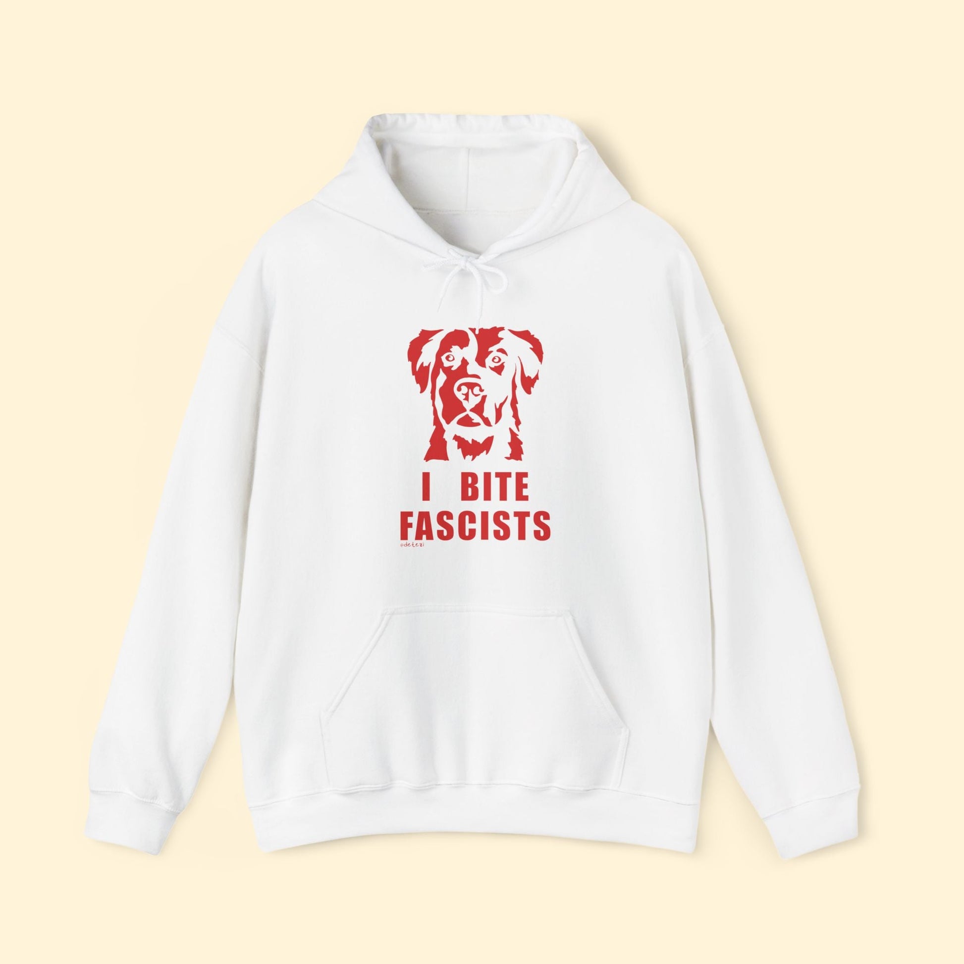 I Bite Fascists | Hooded Sweatshirt - Detezi Designs - 13145189484572447816