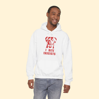 I Bite Fascists | Hooded Sweatshirt - Detezi Designs - 28975795666065384529