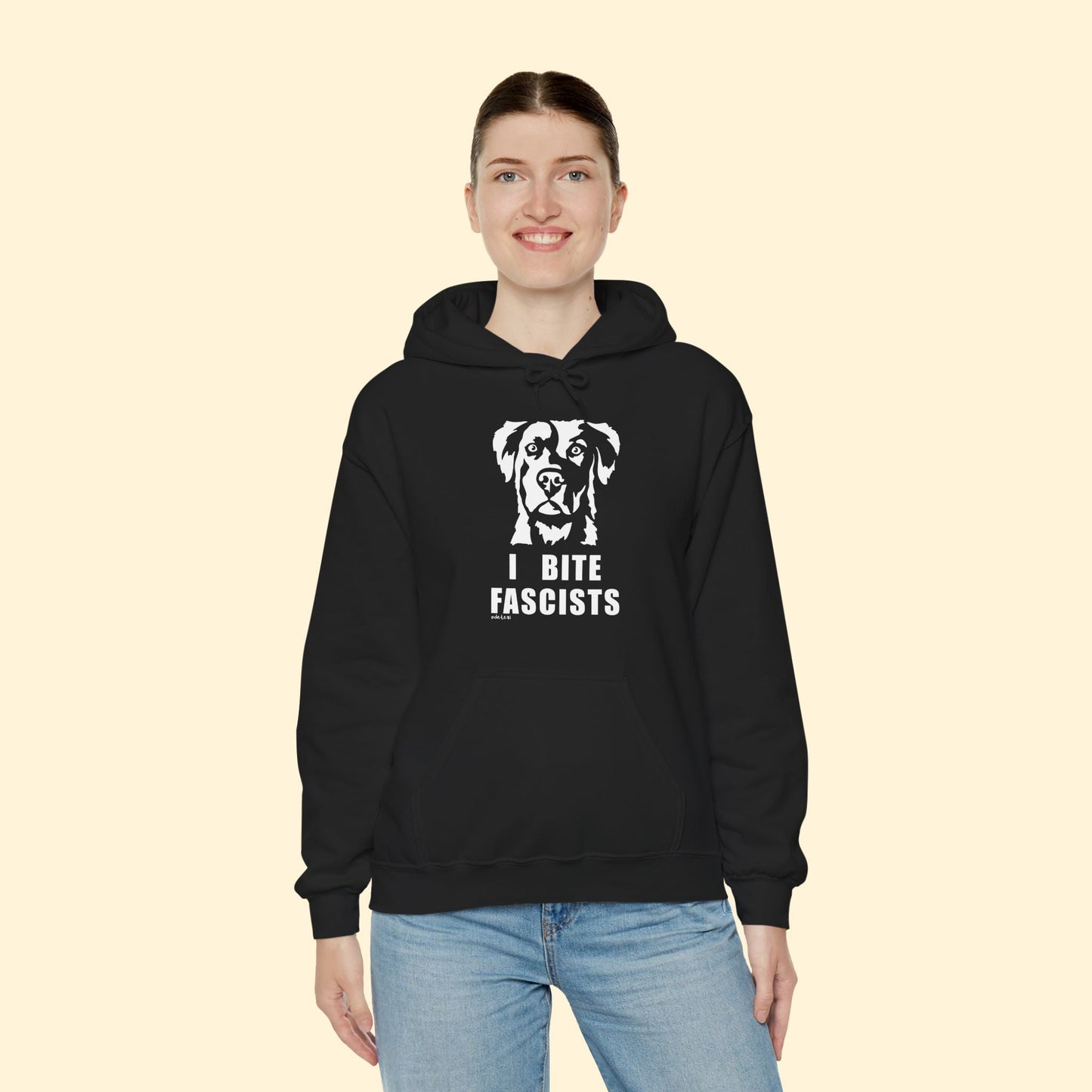 I Bite Fascists | Hooded Sweatshirt - Detezi Designs - 28975795666065384529