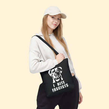 I Bite Fascists | Tote Bag | Three Sizes - Detezi Designs - 90852450400533980393