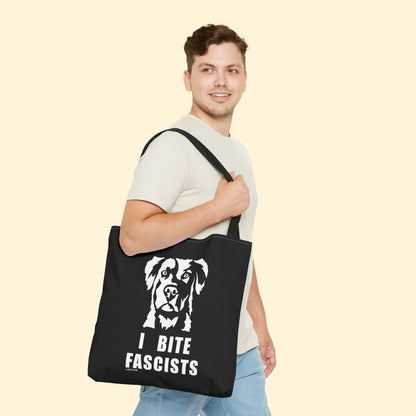 I Bite Fascists | Tote Bag | Three Sizes - Detezi Designs - 90852450400533980393