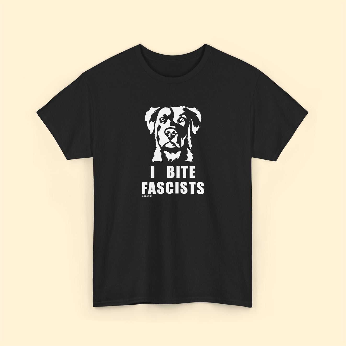 I Bite Fascists | Unisex Crewneck T-shirt - Detezi Designs - 20824236079401617340