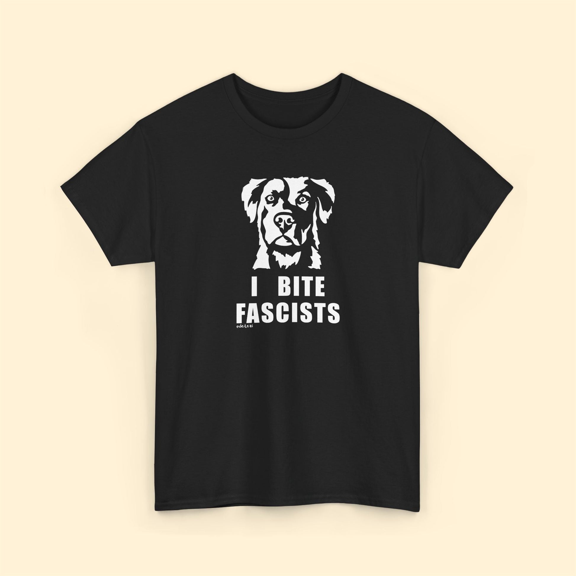 I Bite Fascists | Unisex Crewneck T-shirt - Detezi Designs - 20824236079401617340
