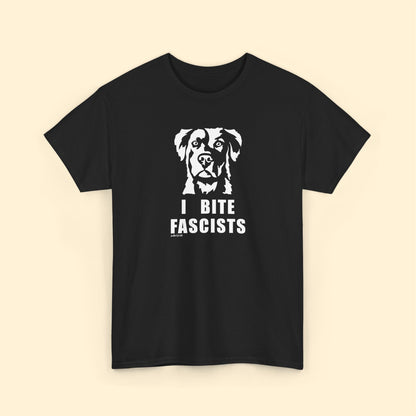 I Bite Fascists | Unisex Crewneck T-shirt - Detezi Designs - 20824236079401617340