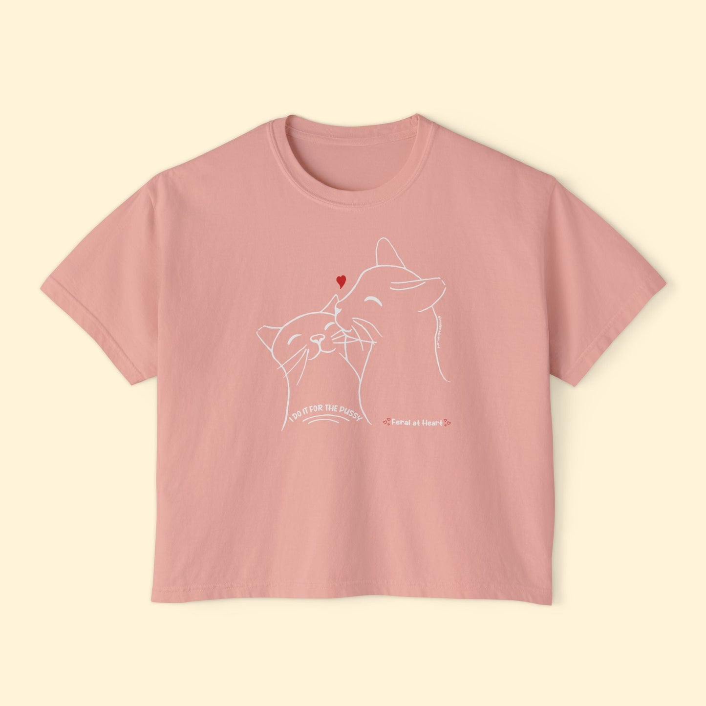 I Do It For The Pussy | FUNDRAISER for Feral At Heart | Comfort Colors Boxy Tee - Detezi Designs - 10165153238017281572