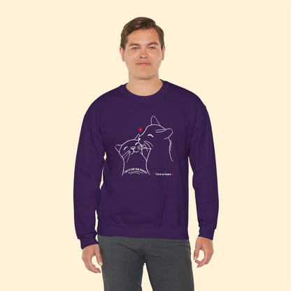I Do It For The Pussy | FUNDRAISER for Feral At Heart | Crewneck Sweatshirt - Detezi Designs - 13444222178115923112