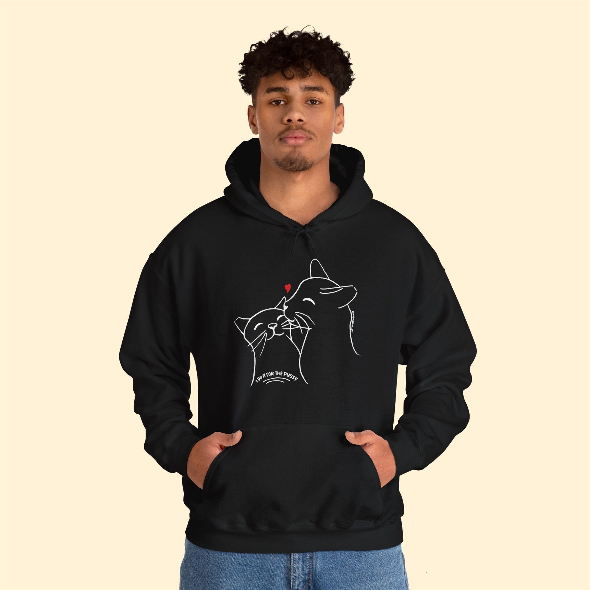 I Do It For The Pussy | FUNDRAISER for Feral At Heart | Hooded Sweatshirt - Detezi Designs-25565375493064827542