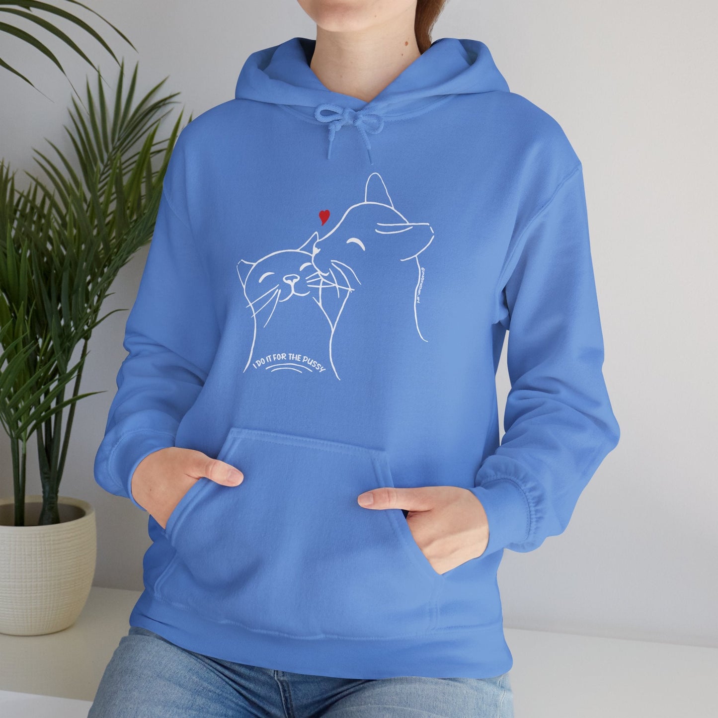 I Do It For The Pussy | FUNDRAISER for Feral At Heart | Hooded Sweatshirt - Detezi Designs-63096079750625718876