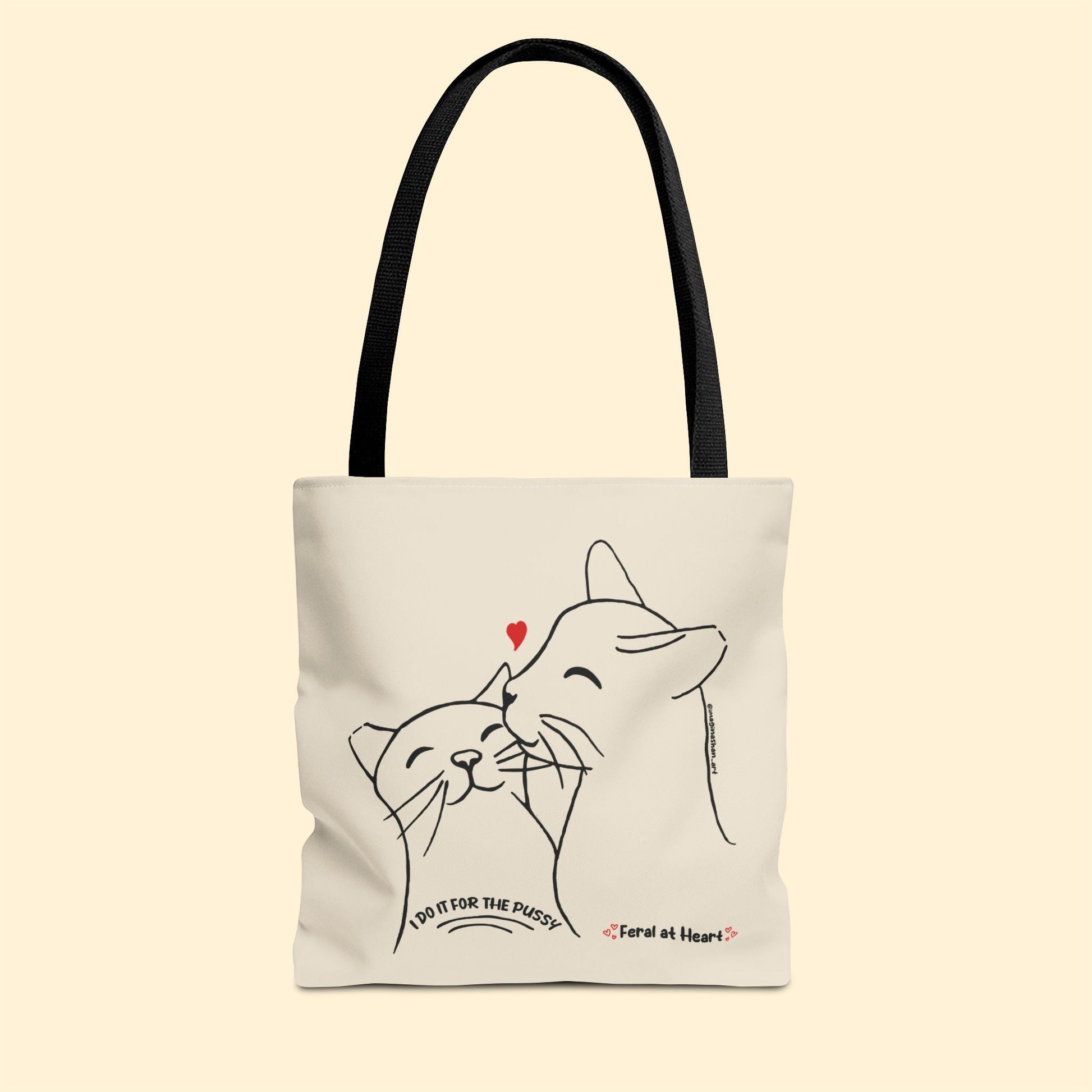 I Do It For The Pussy | FUNDRAISER for Feral At Heart | Tote Bag - Detezi Designs - 75718154166368523994