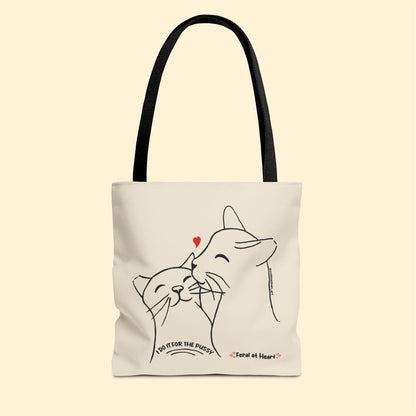 I Do It For The Pussy | FUNDRAISER for Feral At Heart | Tote Bag - Detezi Designs - 75718154166368523994