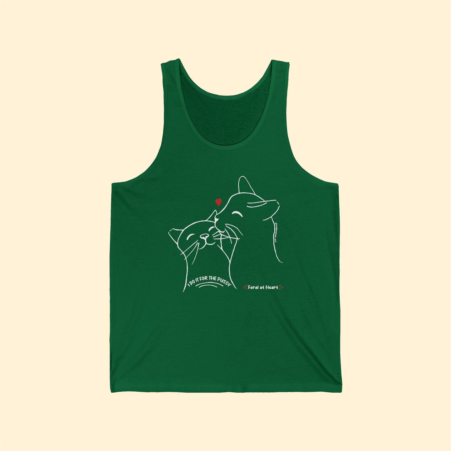 I Do It For The Pussy | FUNDRAISER for Feral at Heart | Unisex Jersey Tank - Detezi Designs - 19372616114306286253