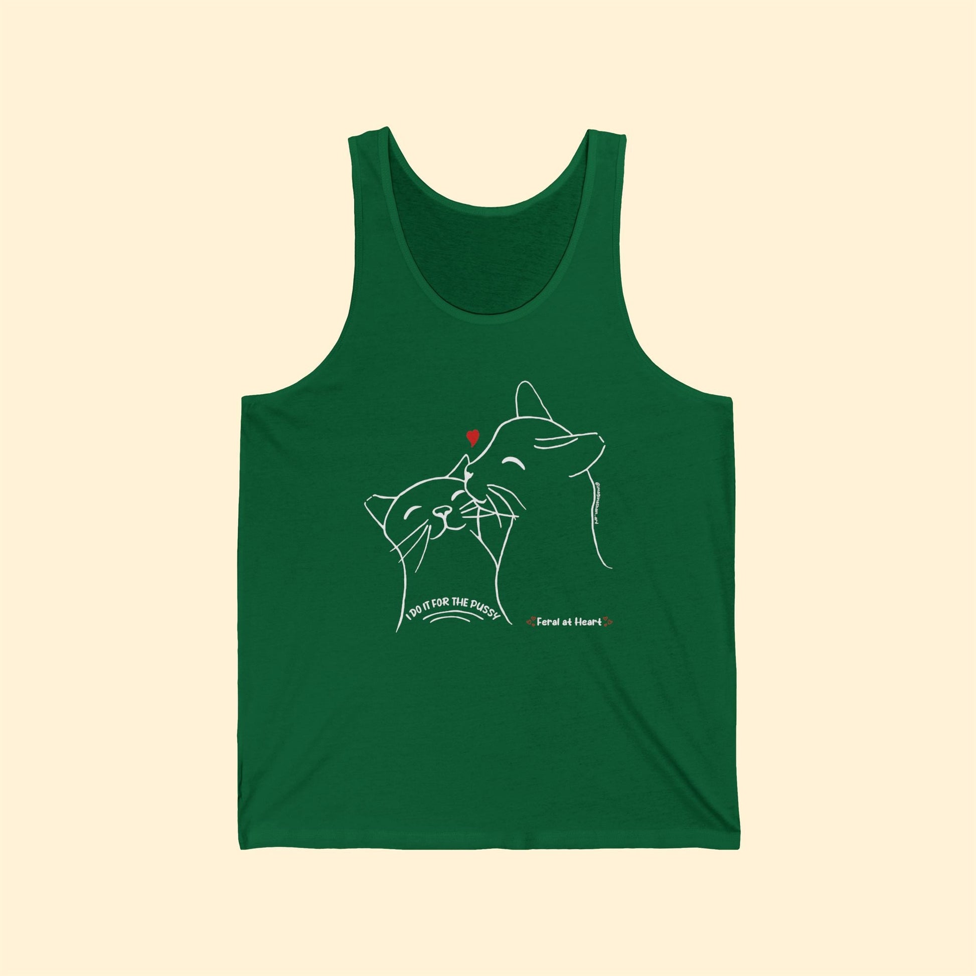 I Do It For The Pussy | FUNDRAISER for Feral at Heart | Unisex Jersey Tank - Detezi Designs - 19372616114306286253