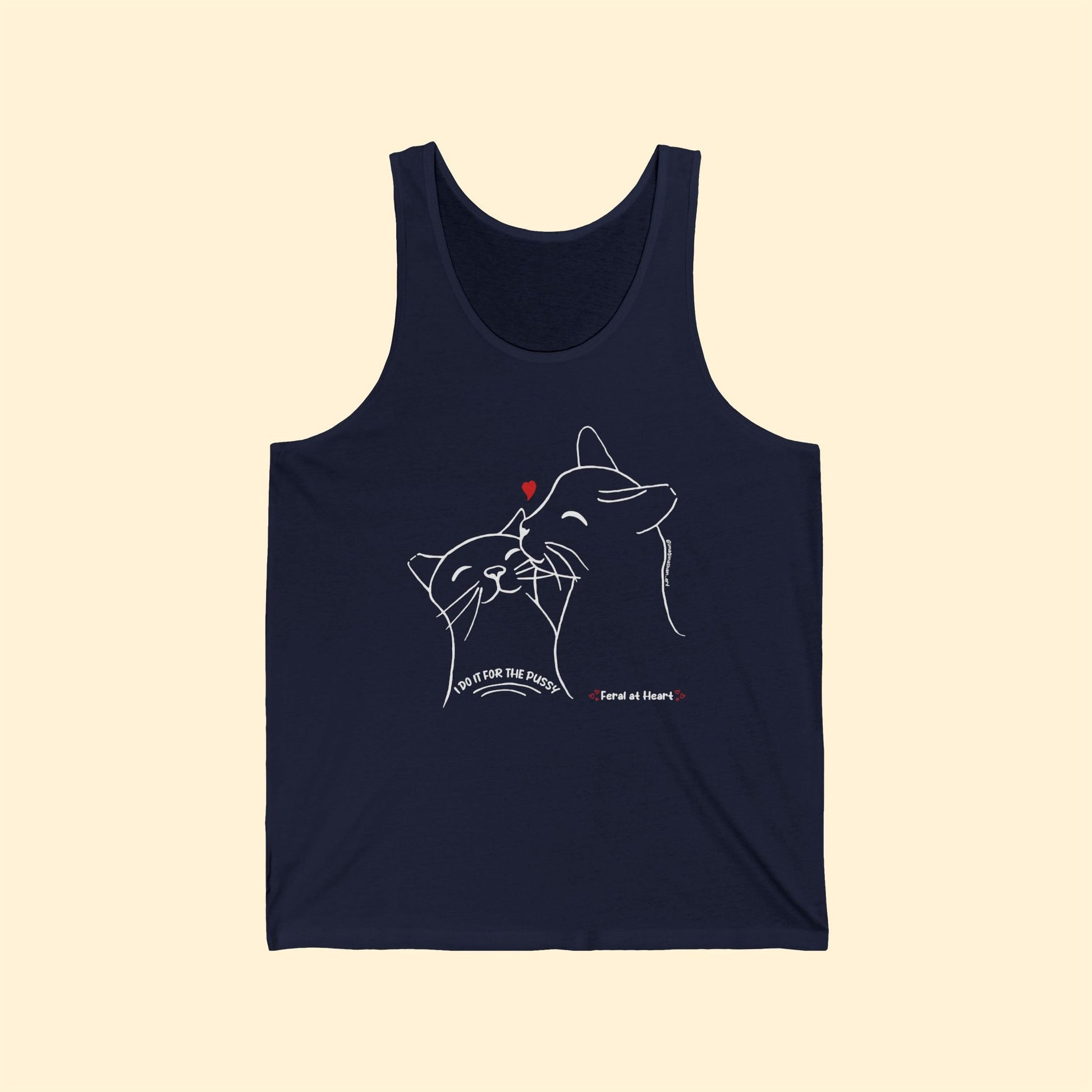 I Do It For The Pussy | FUNDRAISER for Feral at Heart | Unisex Jersey Tank - Detezi Designs - 81470326634170364298