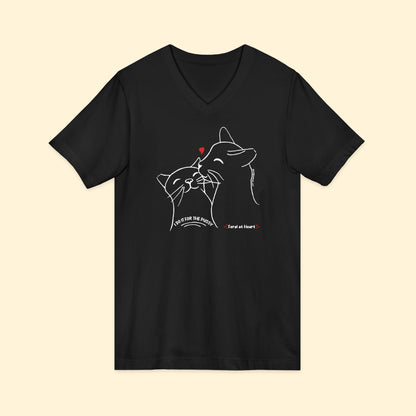 I Do It For The Pussy | FUNDRAISER for Feral At Heart | Unisex V - Neck Tee - Detezi Designs - 13812521699129142437