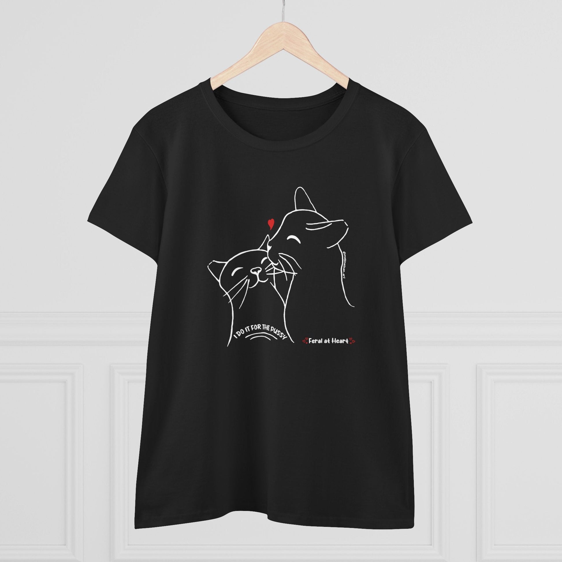 I Do It For The Pussy | FUNDRAISER for Feral At Heart | Women's Midweight Cotton Tee - Detezi Designs - 15208058906699580823