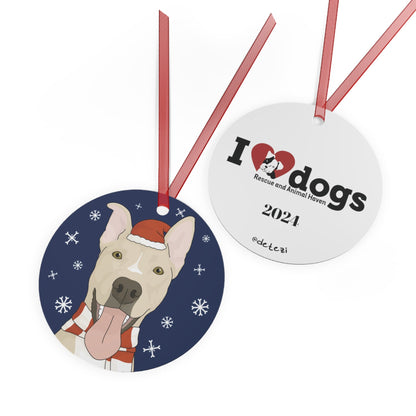 I Heart Dogs Rescue and Animal Haven | FUNDRAISER | 2024 Holiday Ornament - Detezi Designs - 12466030936034638852