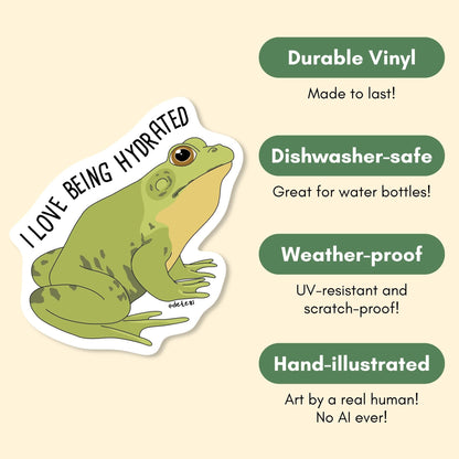 I Love Being Hydrated | Vinyl Sticker - Detezi Designs-