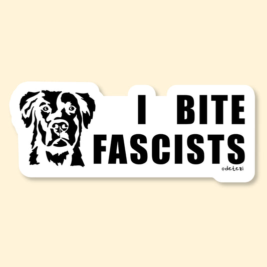 I Bite Fascists | Vinyl Sticker