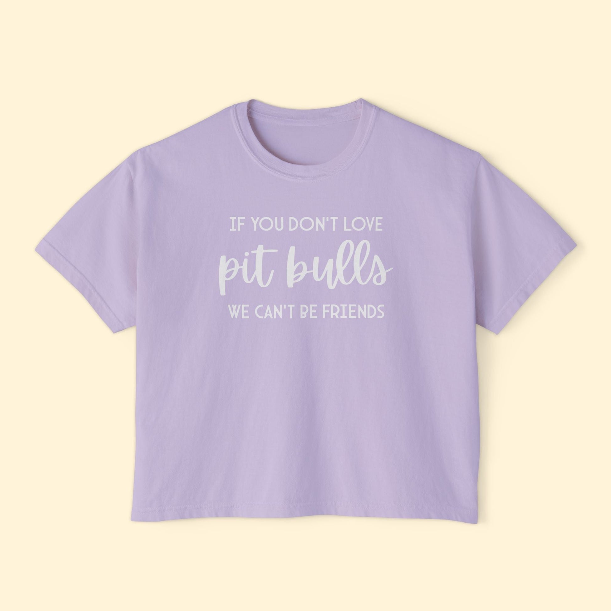 If You Don't Love Pit Bulls, We Can't Be Friends | Comfort Colors Boxy Tee - Detezi Designs - 24545880069855864692