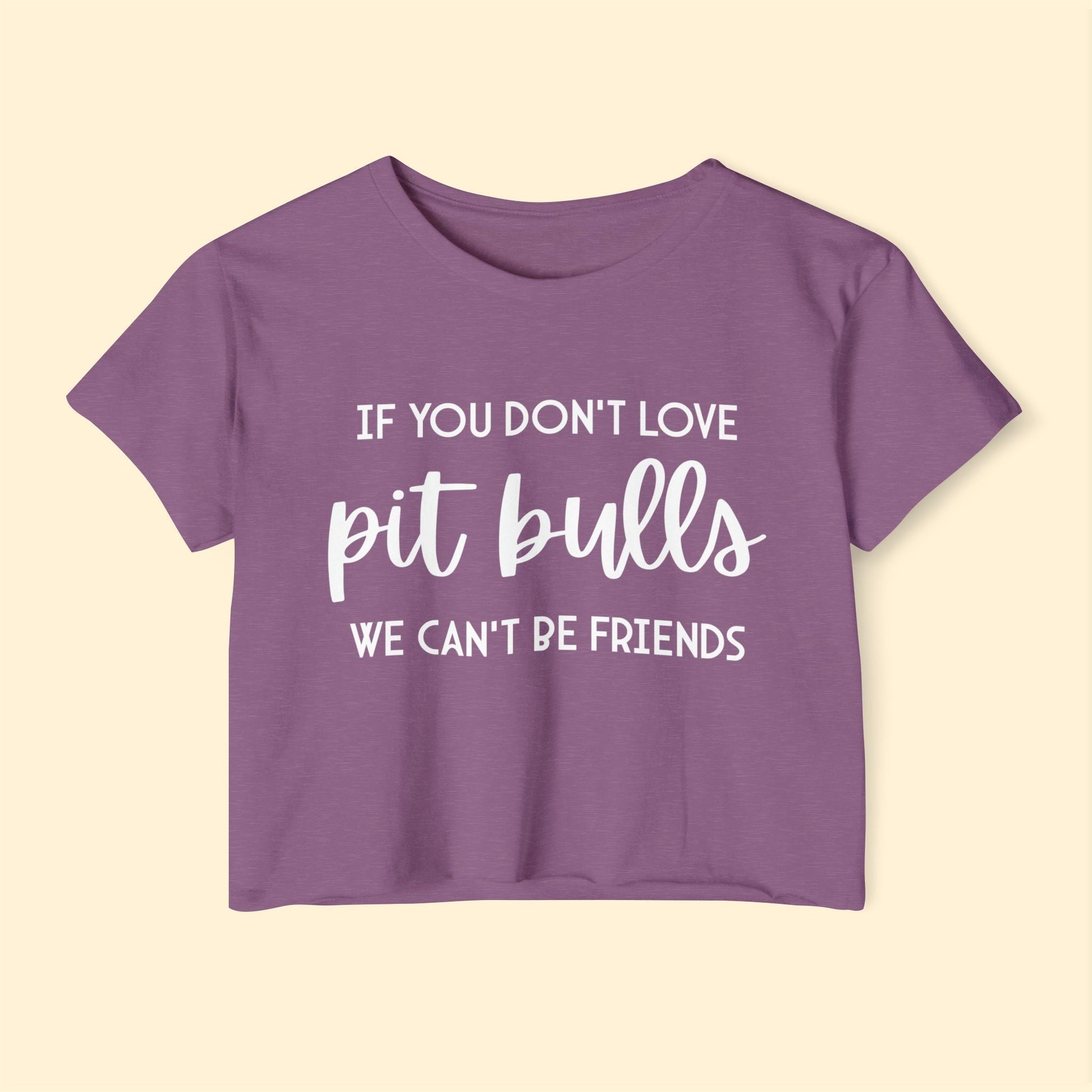 If You Don't Love Pit Bulls, We Can't Be Friends | Women's Festival Crop Top - Detezi Designs - 16135194550152145313