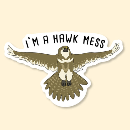 I'm A Hawk Mess | Vinyl Sticker - Detezi Designs-