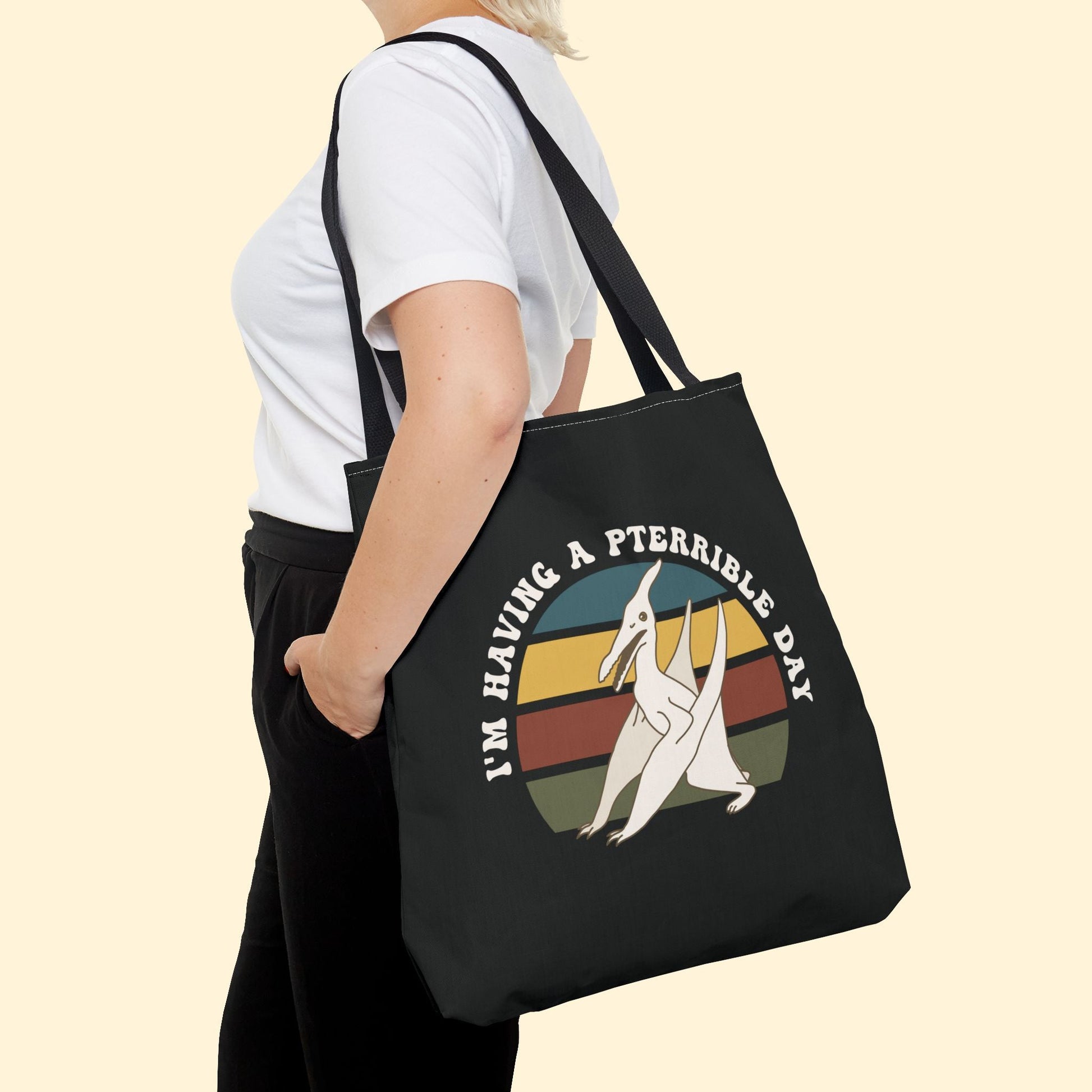 I'm Having A Pterrible Day | Tote Bag - Detezi Designs - 24669976976392487930