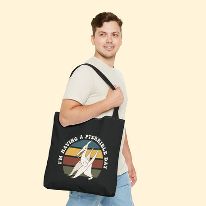 I'm Having A Pterrible Day | Tote Bag - Detezi Designs - 24669976976392487930