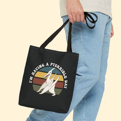 I'm Having A Pterrible Day | Tote Bag - Detezi Designs - 24669976976392487930