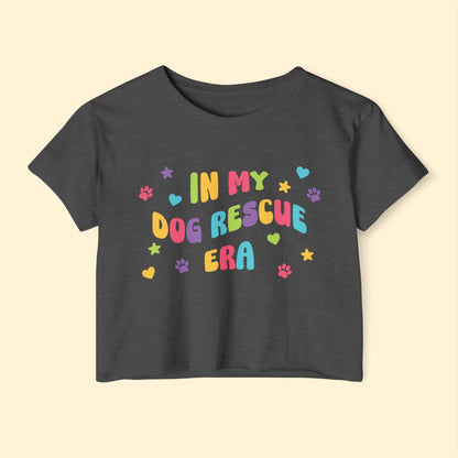 In My Dog Rescue Era | Women's Festival Crop Top - Detezi Designs-12441345446675944871