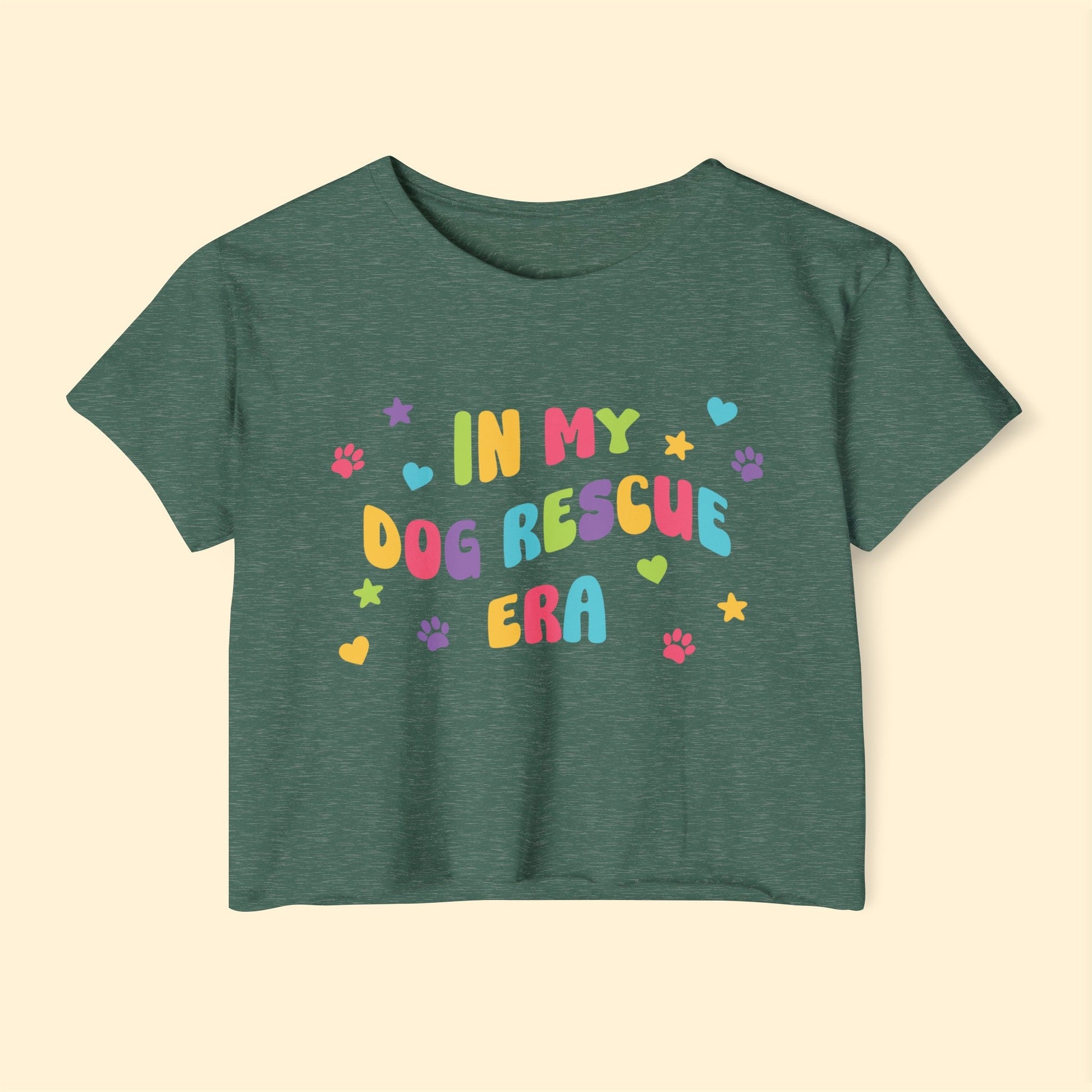 In My Dog Rescue Era | Women's Festival Crop Top - Detezi Designs-15044295071952453594