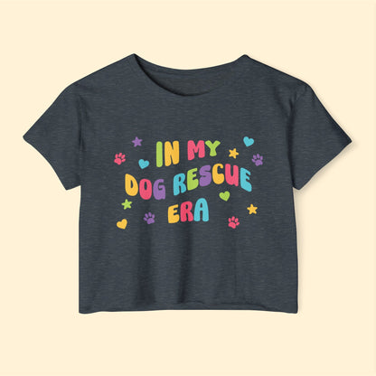 In My Dog Rescue Era | Women's Festival Crop Top - Detezi Designs-15439561539150055187