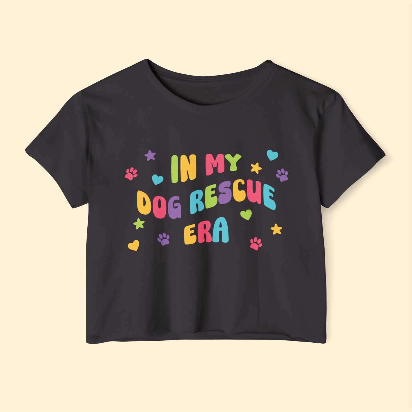 In My Dog Rescue Era | Women's Festival Crop Top - Detezi Designs-22881129745738198108