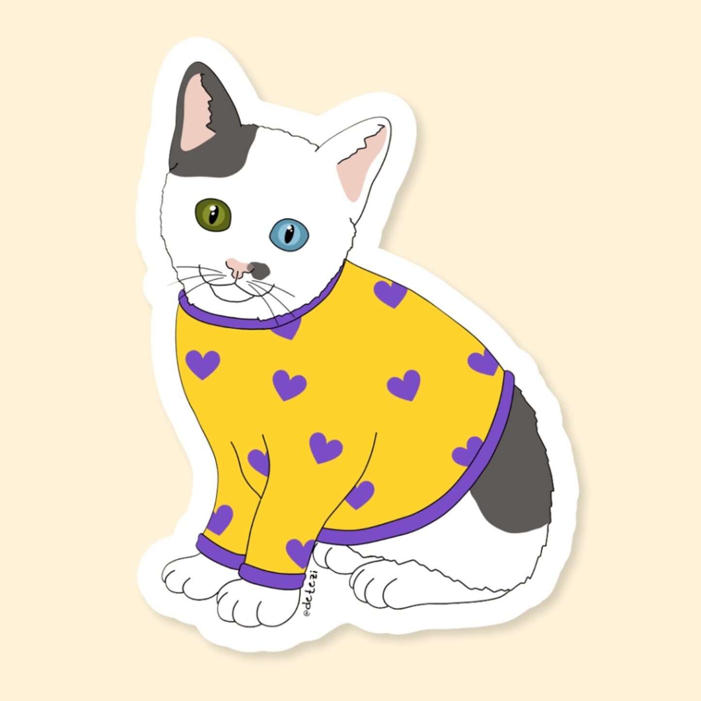 Intersex Kitten | Vinyl Sticker - Detezi Designs-