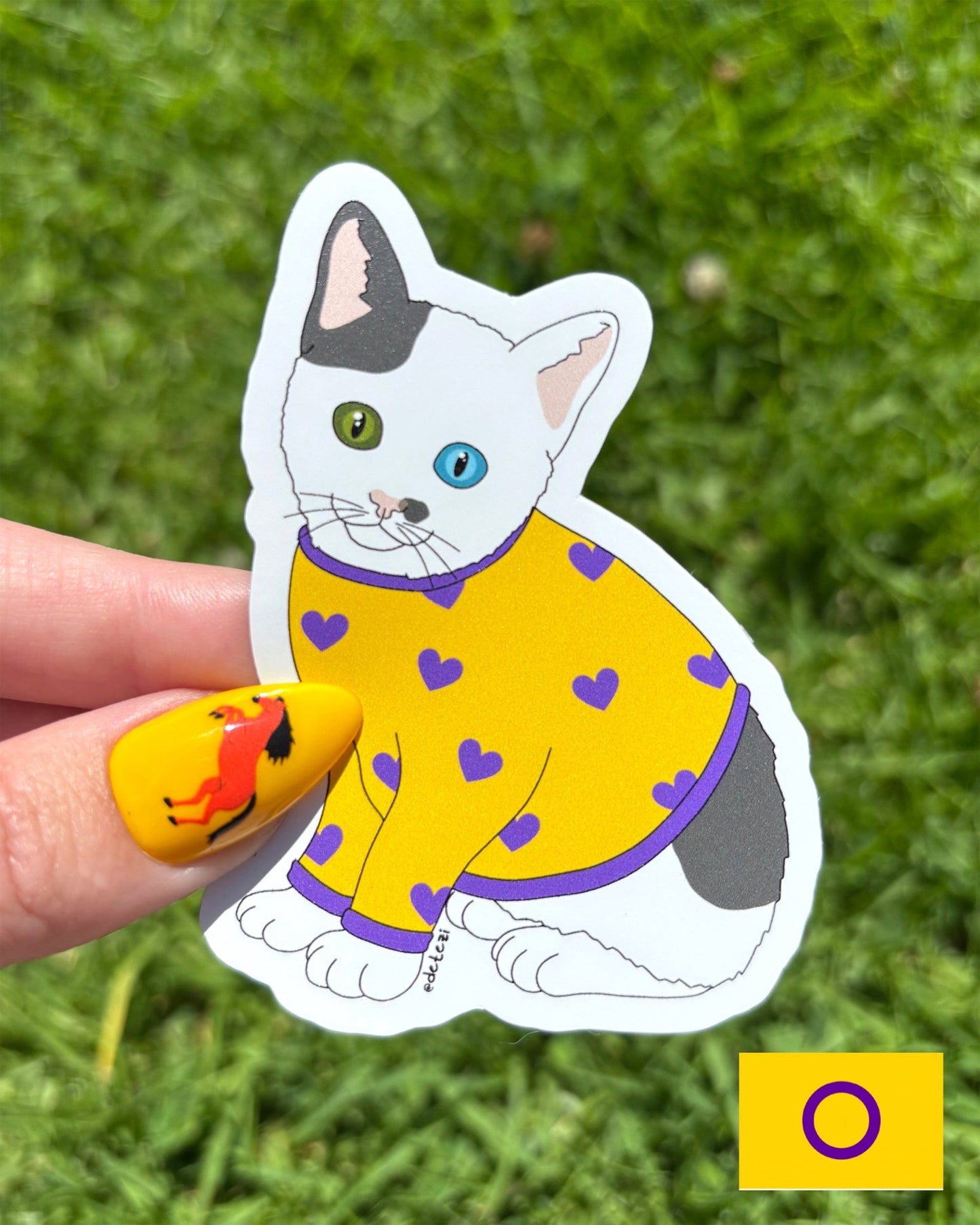 Intersex Kitten | Vinyl Sticker - Detezi Designs-