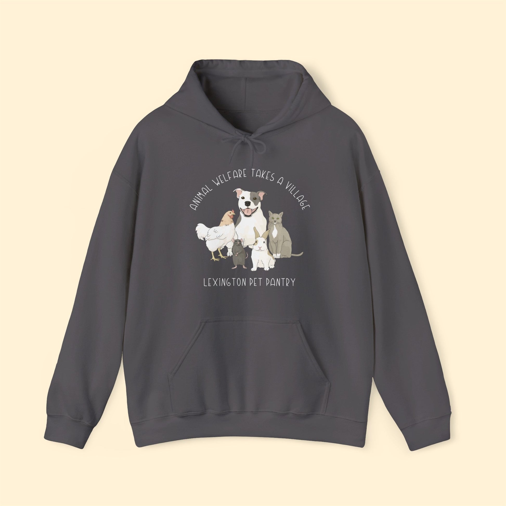 It Takes A Village | FUNDRAISER for Lexington Pet Pantry | Hooded Sweatshirt - Detezi Designs - 13700839546113645398