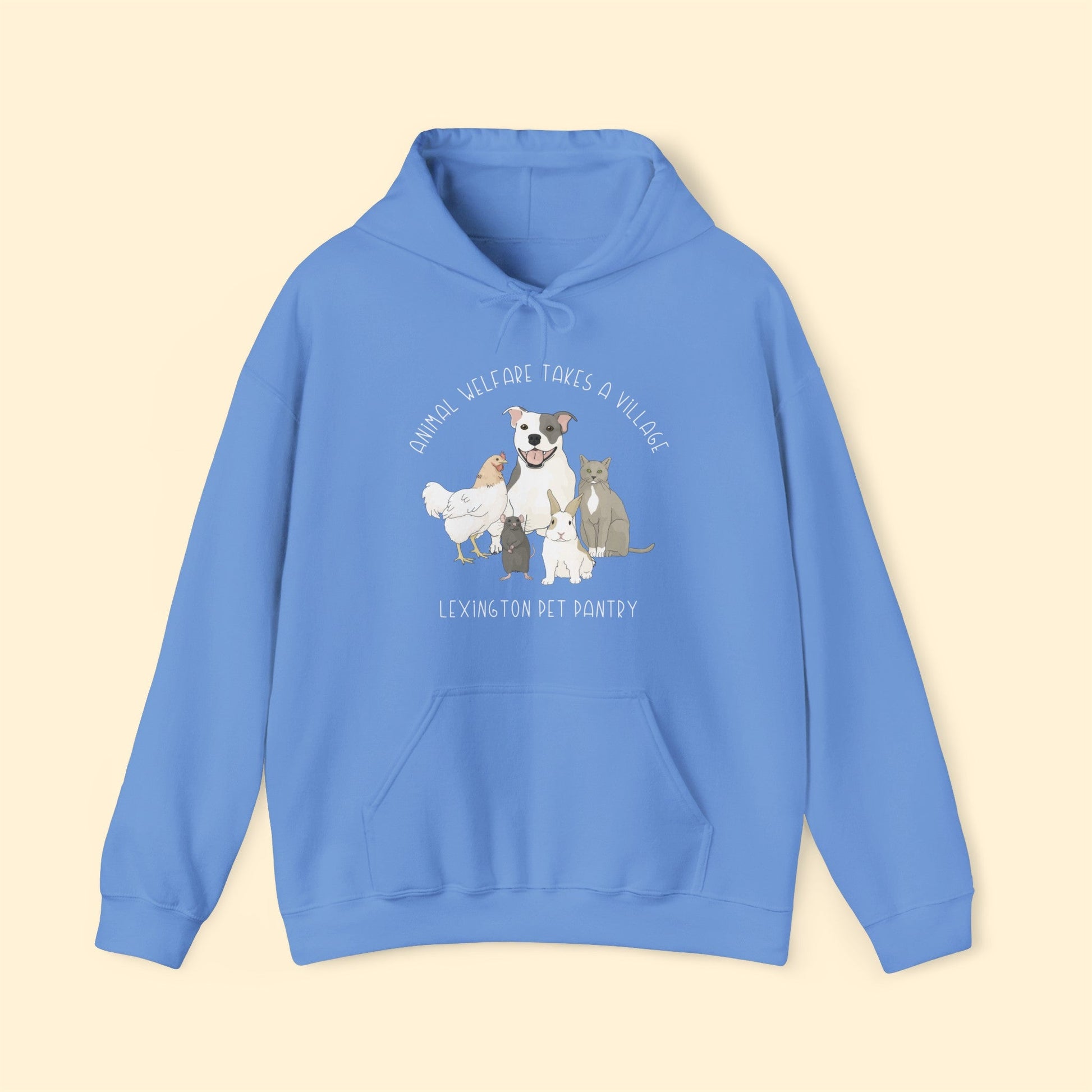 It Takes A Village | FUNDRAISER for Lexington Pet Pantry | Hooded Sweatshirt - Detezi Designs - 30832978738026573148