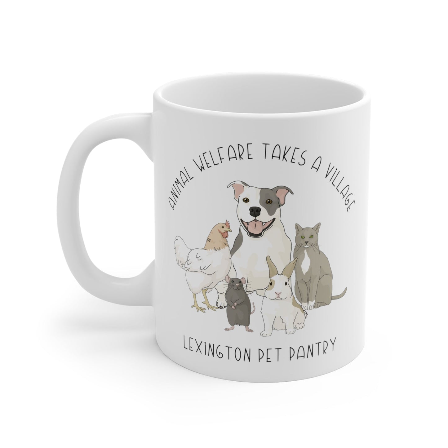 It Takes A Village | FUNDRAISER for Lexington Pet Pantry | Mug - Detezi Designs - 17464940955029460806