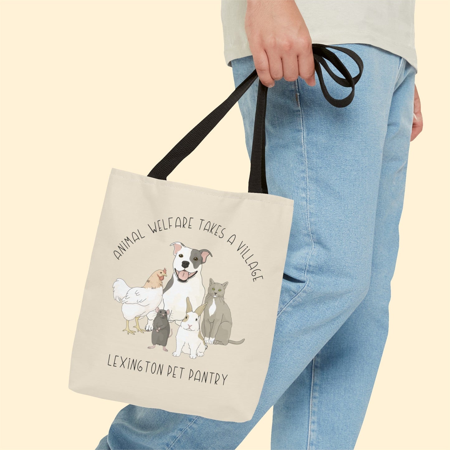 It Takes A Village | FUNDRAISER for Lexington Pet Pantry | Tote Bag - Detezi Designs - 19099652732654825149