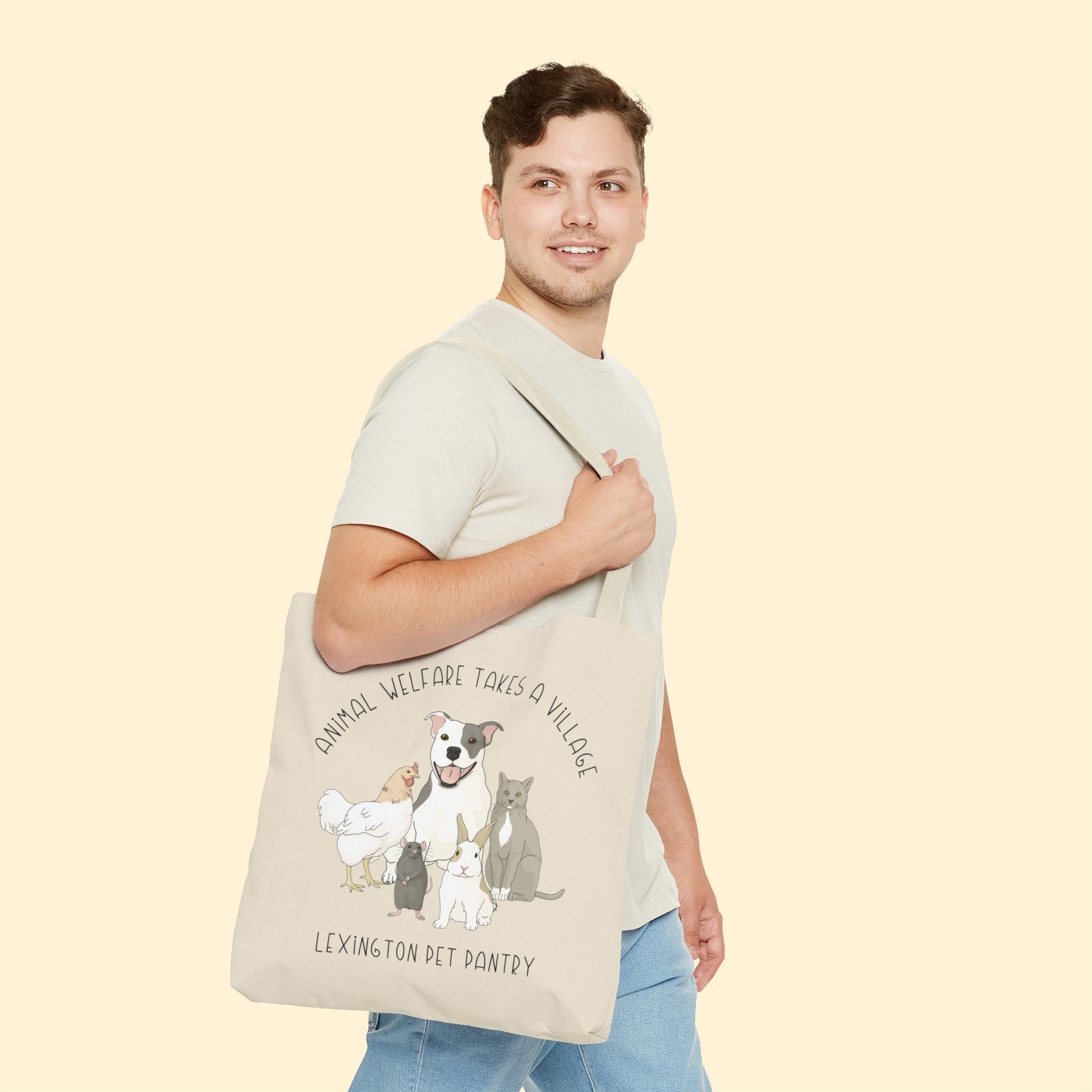 It Takes A Village | FUNDRAISER for Lexington Pet Pantry | Tote Bag - Detezi Designs - 19099652732654825149